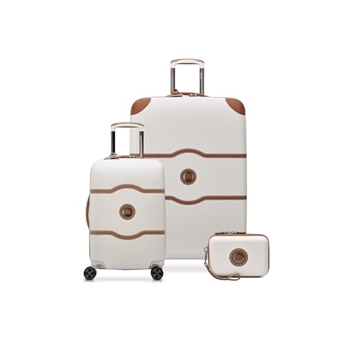 DELSEY PARIS Chatelet Air 2.0 Hardside Luggage with Spinner Wheels, Angora, Checked-Large 28 Inch