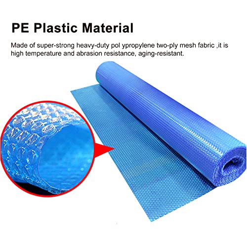 Solar Pool Cover Heat Retaining Blanket Swimming Pool Cover Indoor Outdoor, Micro-Bubble Solar Covers for In-Ground Above-Ground Rectangular Pools and Outdoor Hot Tubs,Dust and Rainproof(4x5 m/13x16.5
