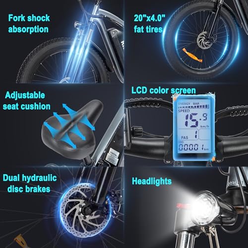 YVY Electric Bike for Adults, 26"x4.0" Fat Tire All Terrain Ebike, 1500/2000W Dual Motors - 48V 15/23AH Removable Battery - 7 Speeds - LCD Display - F/R Shocks - Oil Disc Brakes - 30-60Mile/31-35MPH