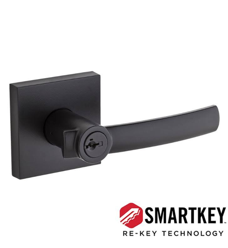 Kwikset 156SYLSQT-15S Sydney Square Entry Door Lock, Satin Nickel