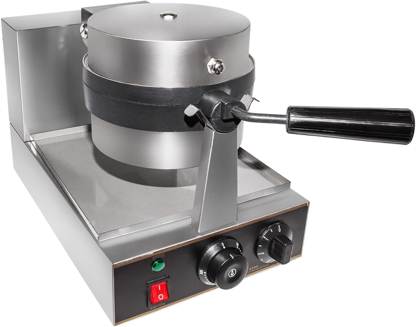 Belgian Waffle Maker Thick | Commercial Flip Waffle Iron | Stainless Steel | Rotating Mechanism (budget version) | 110V