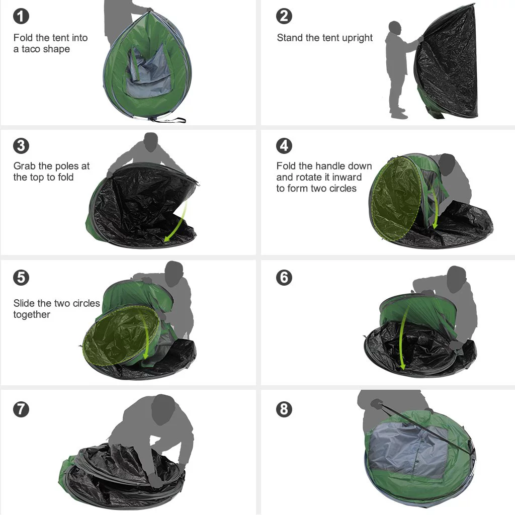 4 Person Easy Pop up Tent Waterproof Automatic Setup 2 Doors-Instant Family Tents for Camping Hiking & Traveling