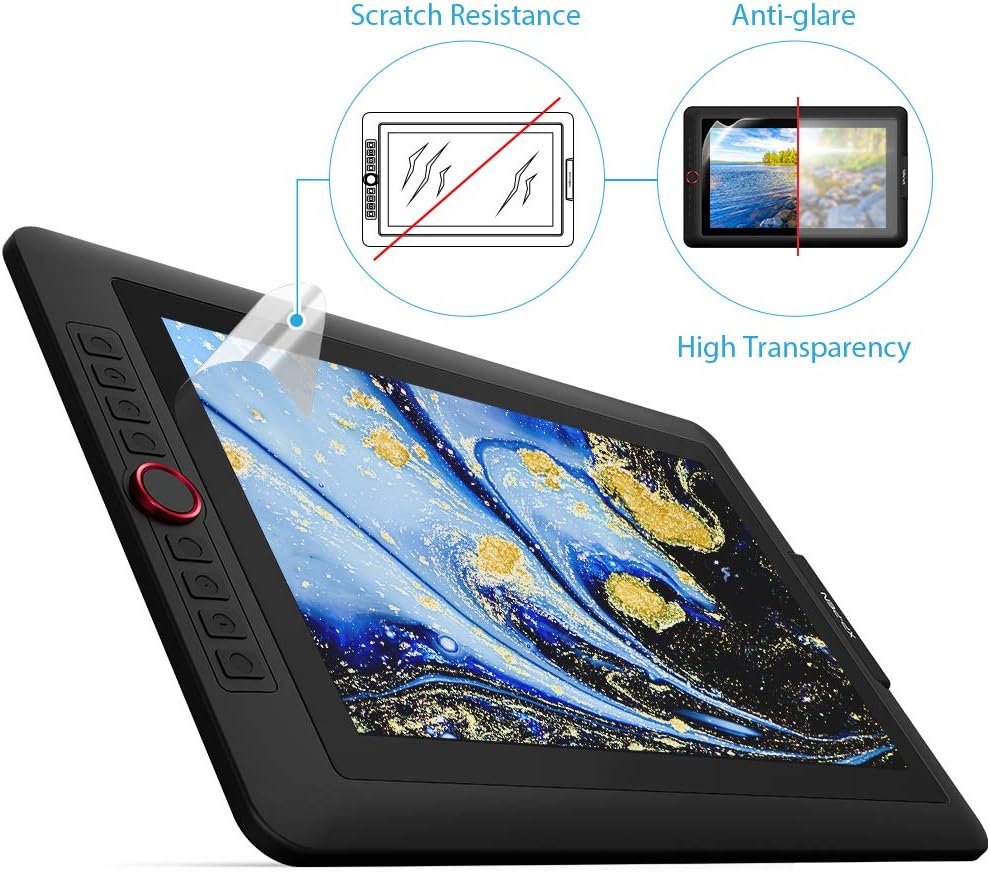 XP-PEN Artist15.6 Pro Drawing Pen Display Graphics 15.6 Inch Monitor Full-Laminated Technology Drawing Monitor with Tilt Function and Red Dial (8192 Levels Pen Pressure, 120% sRGB)