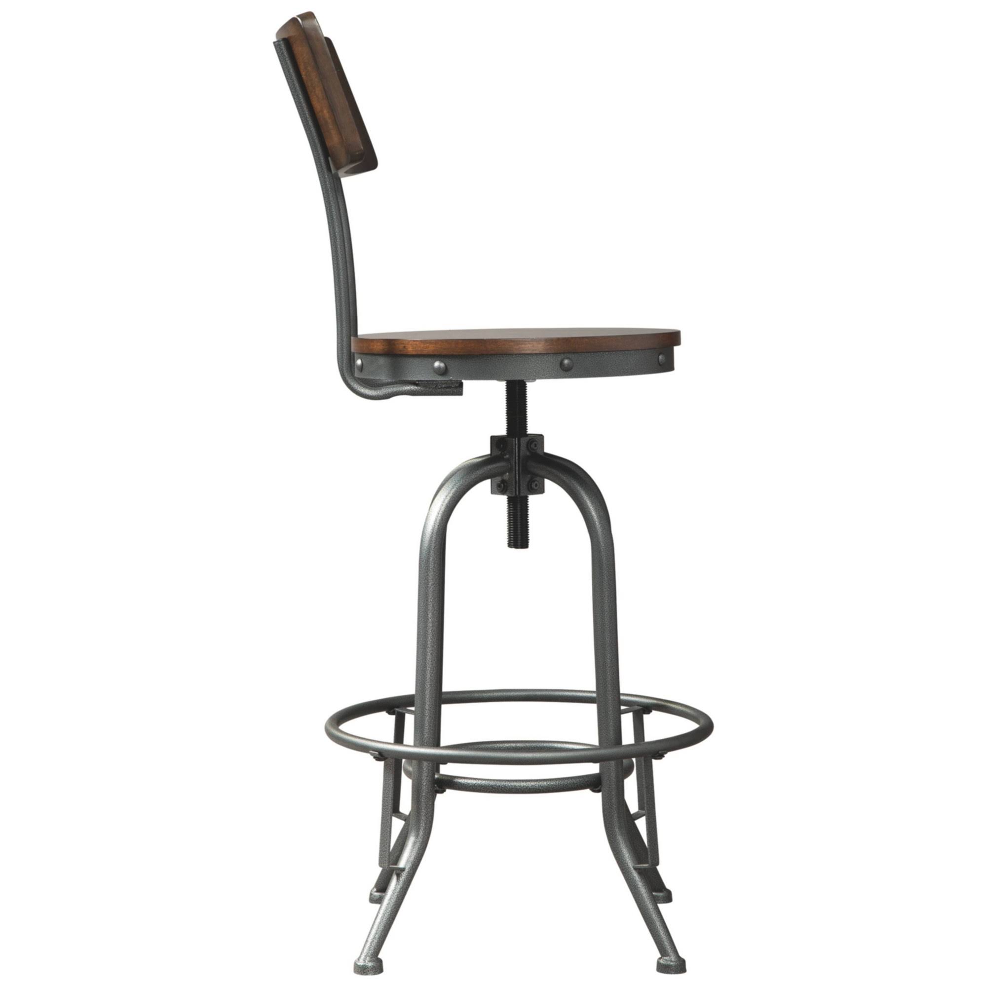 Odium Brown Tall Swivel Barstool (Set of 2)