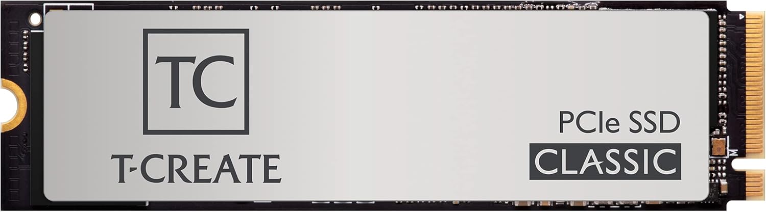 TEAMGROUP T-Create Classic 2TB M.2 PCIe 2280 NVMe 1.3 Internal SSD, Up to 2100MB/s Design for Creators Gen3x4 Solid State Drive, Terabyte Written TBW 1000TB - TM8FPE002T0C611