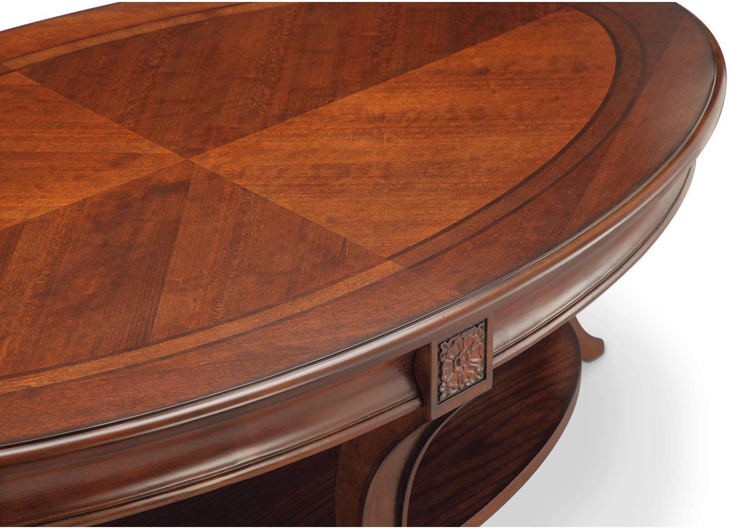 Magnussen Winslet Oval Cocktail Table with Casters, 18.5 x 50 x 30