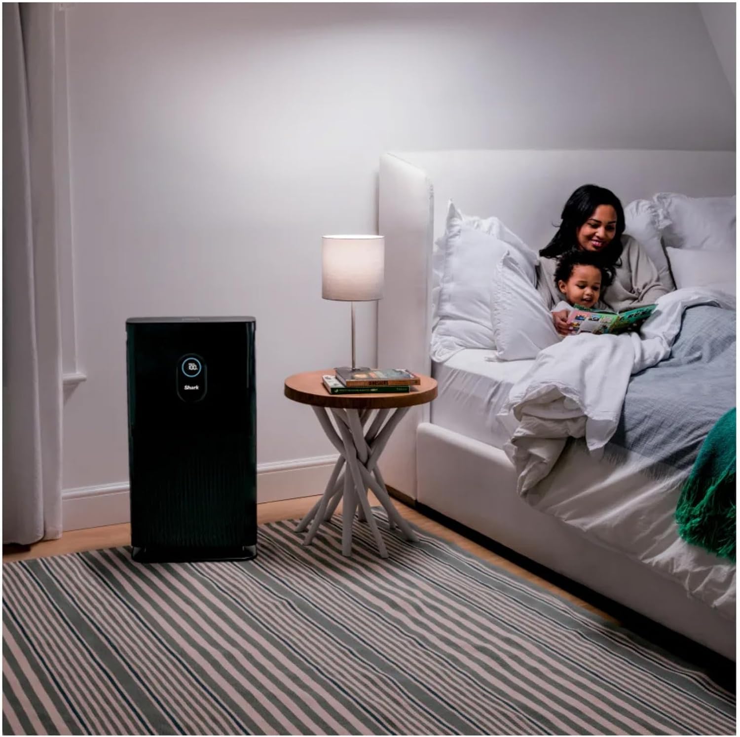 Shark HE601C Ultra- Fast and Ultra- Quiet Air Purifier with 6-Fan Airflow, Remote Control, Anti- Allergen Hepa Multi-Filter and Heightened Odor Protection (Charcoal)
