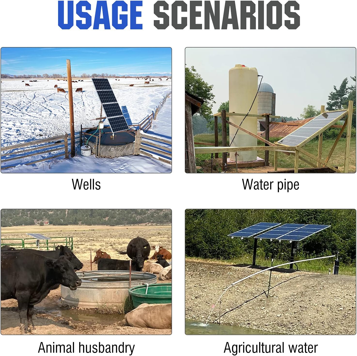ECO-WORTHY 24V 400W Submersible Solar Well Pump Kit, 3'' Solar Water Pump, 16ft Cable for Off-grid Area Irrigation, Water Supply, Circulation, Garden
