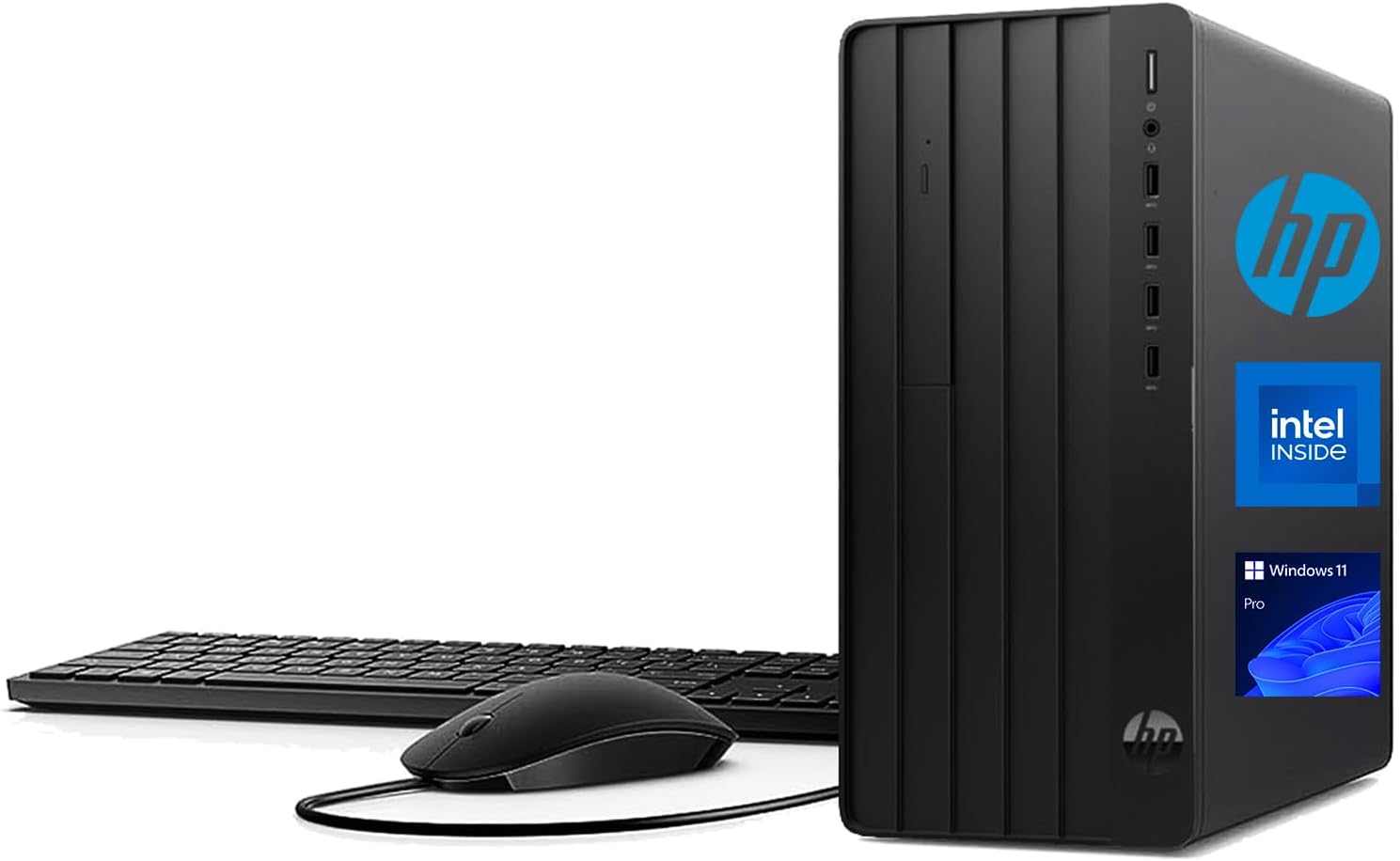 HP Pro Business Desktop, Intel Core i3-12100 Processor (Up to 4.3 GHz), 16GB RAM, 256GB SSD + 1TB HDD Storage, Ethernet, HDMI, WiFi, Bluetooth, VGA, DVD, Windows 11 Pro, Keyboard & Mouse Included