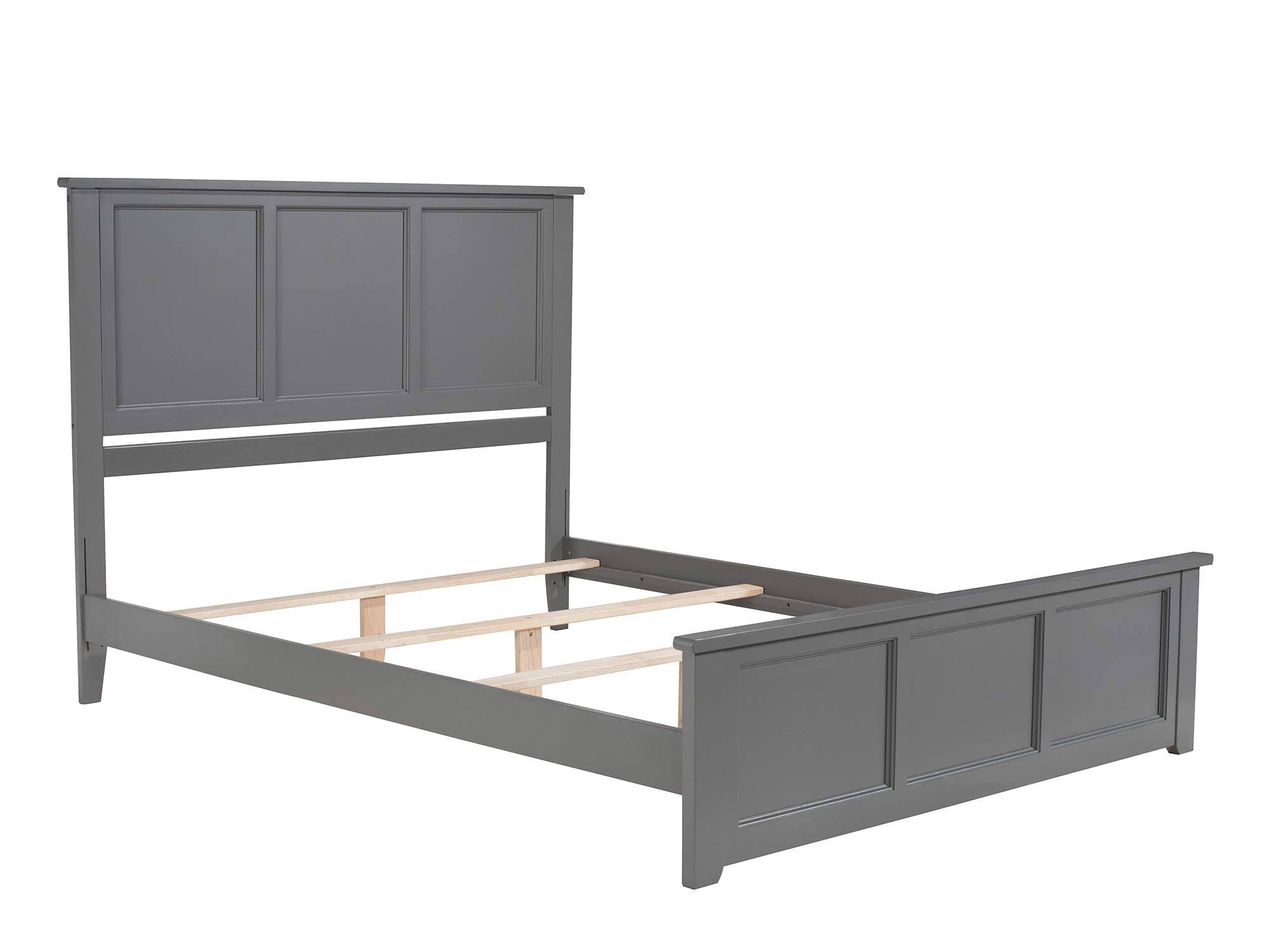 Atlantic Furniture Madison Queen Traditional Bed with Matching Foot Board in Grey