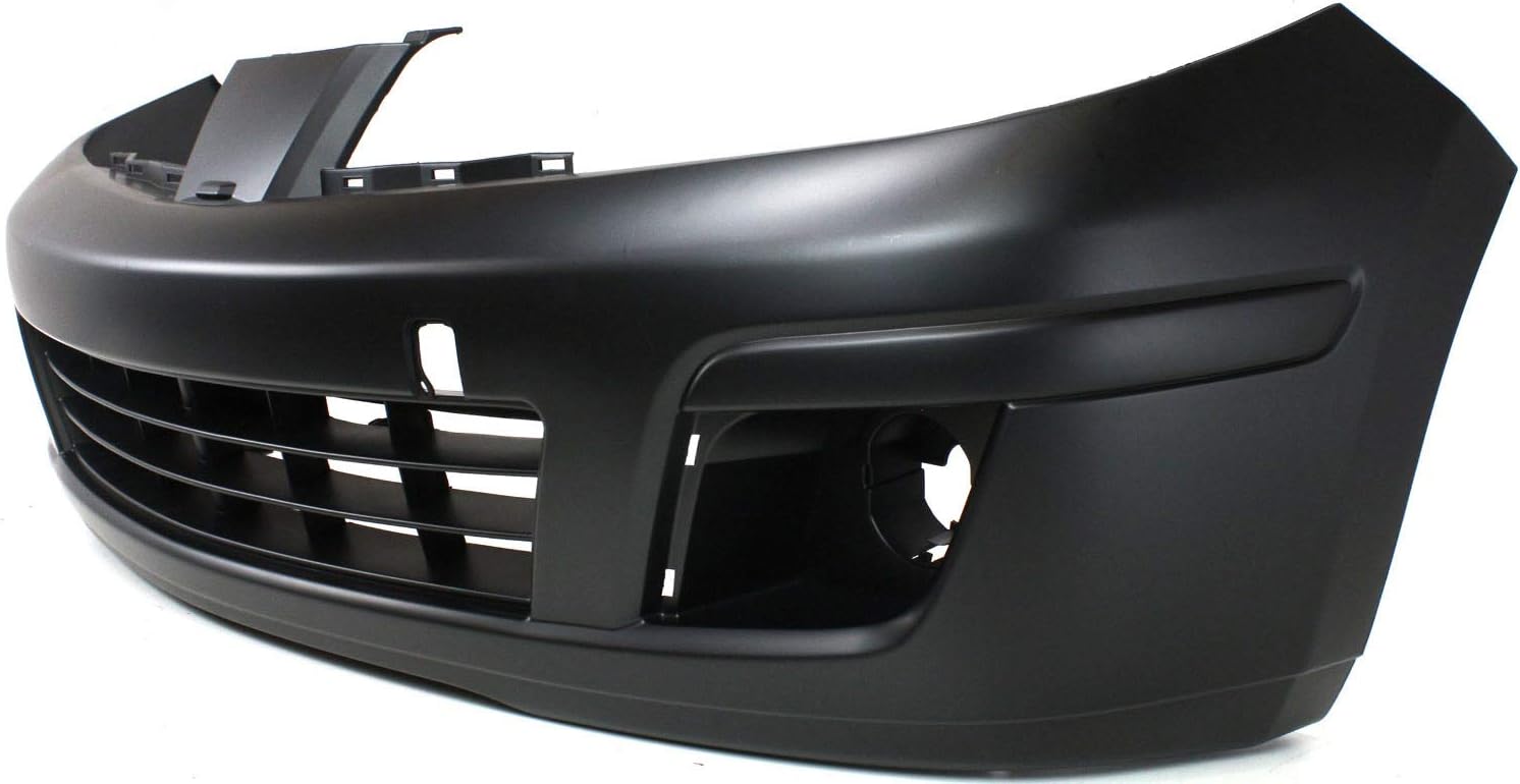 Evan-Fischer Front Bumper Cover Compatible with 2007-2012 Nissan Versa Primed with Fog Light Holes Hatchback/Sedan