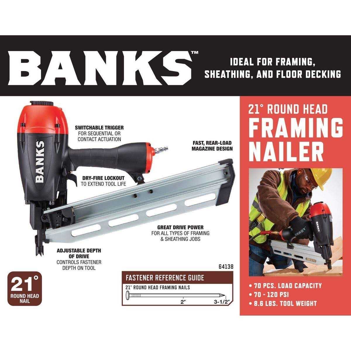 Banks 21 Framing Nailer - Shop Hardware Tools Online Store
