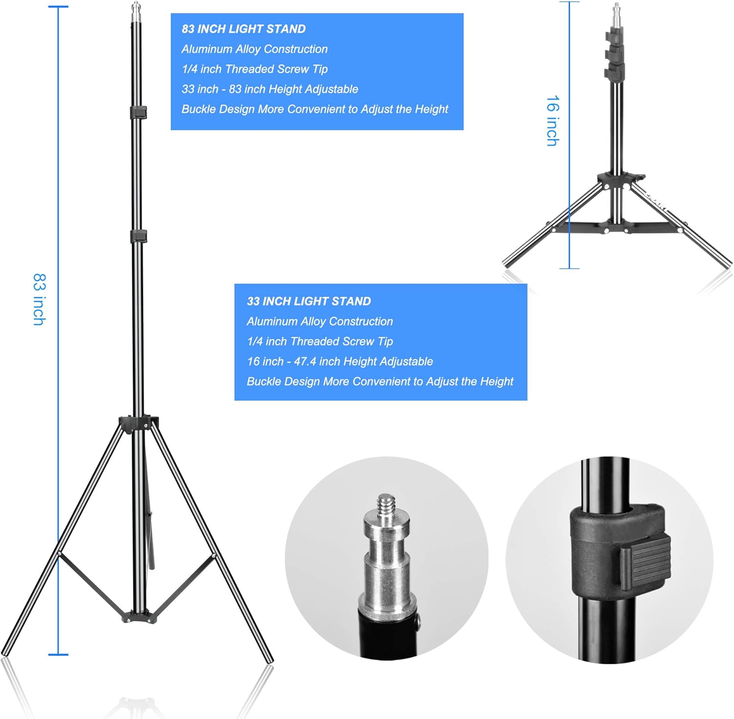 Emart Photography Umbrella Lighting Kit, 1575W 5500K Photo Video Studio Continuous Reflector Lights for Camera Portrait Shooting Daylight (Translucent/White, Black & Silver, Black & Gold)