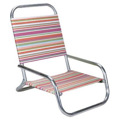 Sun and Sand Beach Chair Telescope Casual Aluminum/Aqua Low