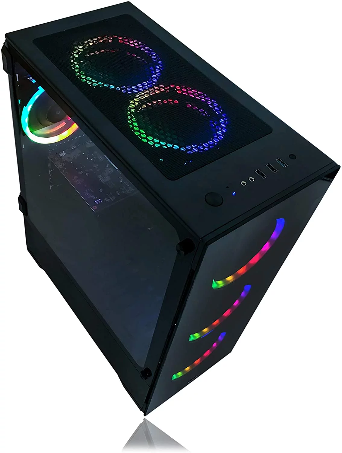 Alarco Gaming PC Desktop Computer Intel 3.70GHZ ,16GB Ram,512GB SSD ,WIFI , RX 580 8GB, WINDOWS 11 , RGB