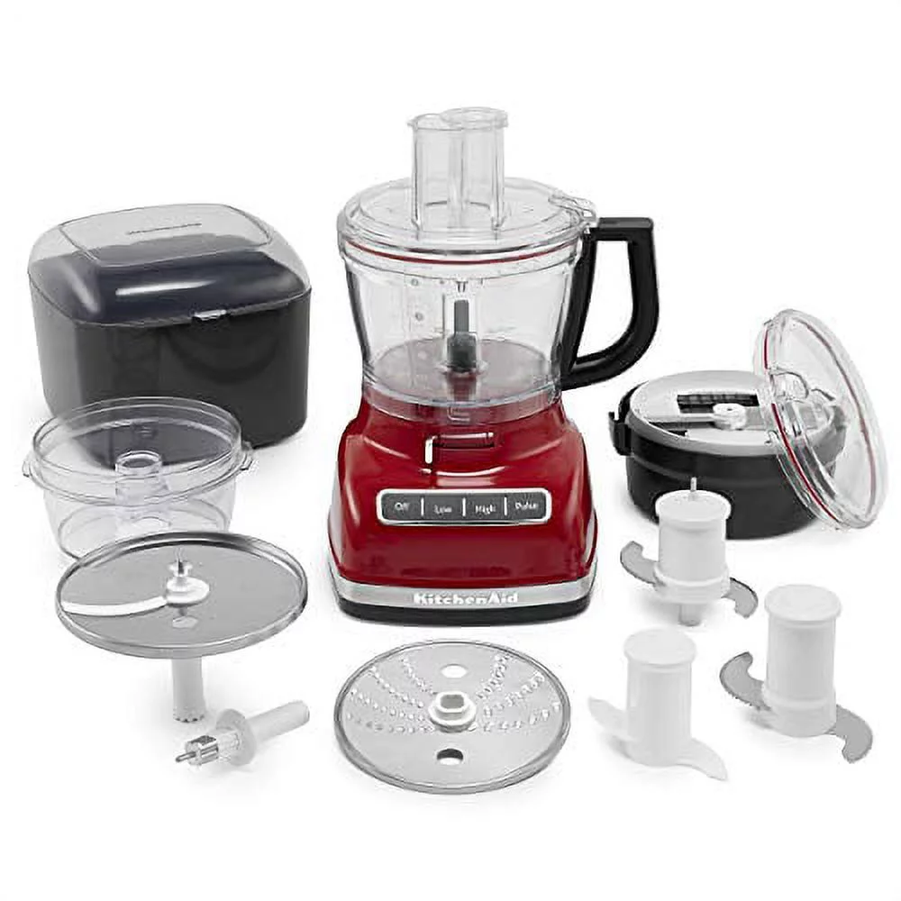 KitchenAid KFP1466ER 14-Cup Food Processor with Exact Slice System and Dicing Kit - Empire Red (Used)