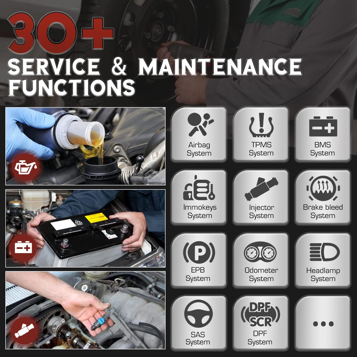 Autel MaxiCOM MK808TS Pro Diagnostic Scan Tool, 2022 Newest Combination of MK808TS + 4PCS Autel MX-Sensor (Value $128), Upgraded of MK808BT/ MX808/ MK808/ TS608/ MX808TS, Complete TPMS, 28+ Service
