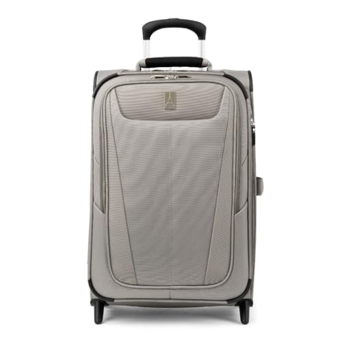 Travelpro Maxlite 5 Softside Expandable Upright 2 Wheel Carry on Luggage, Lightweight Suitcase, Men and Women, Burgundy, Carry On 22-Inch
