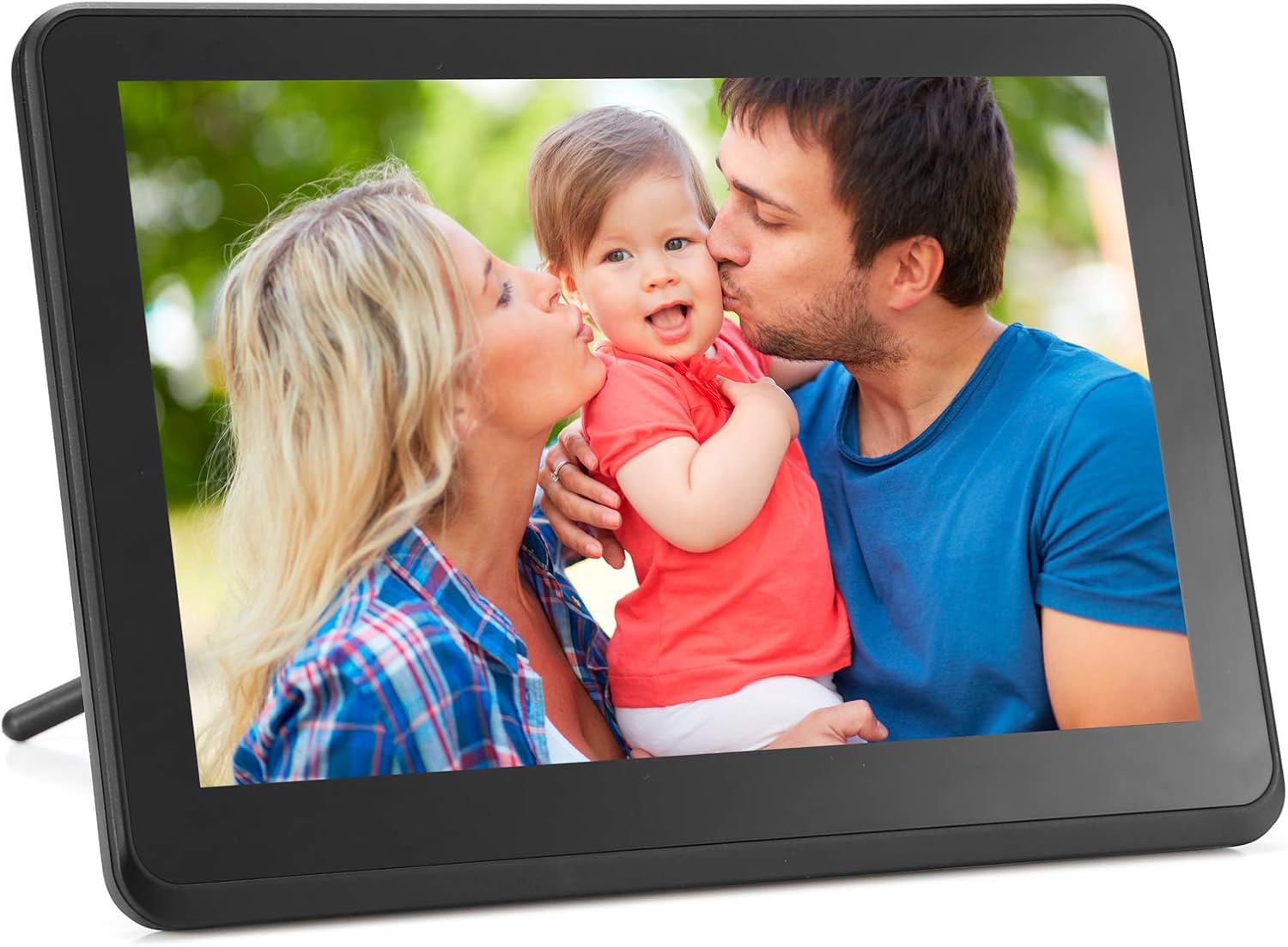 Digital Photo Frame Digital Picture Frame kimire 1920X1080 30FPS HD Screen, Adjustable Brightness, Thumb USB Drive and SD Card, Remote Control, Music, Movie, Slideshow, Calendar(10 inch Black)