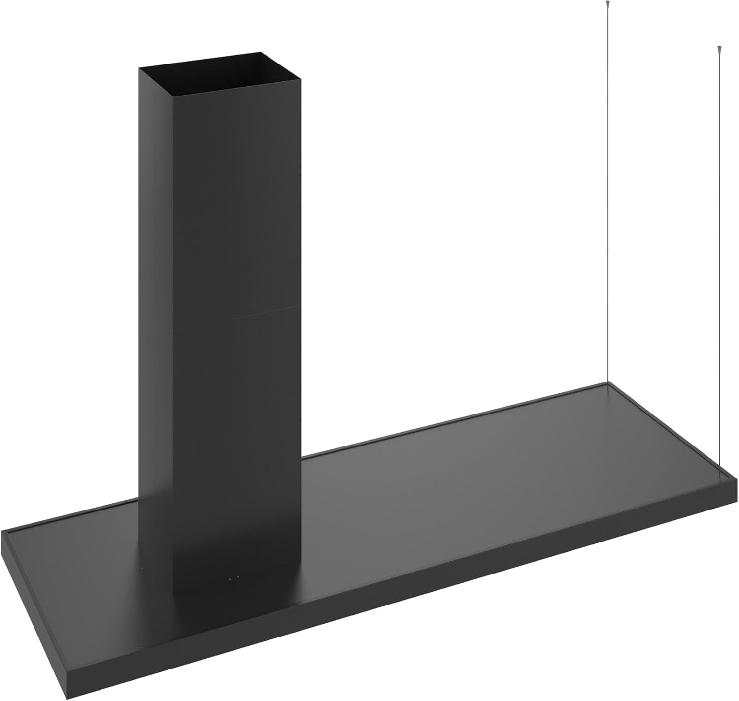 Futuro Futuro Turo Black 69 Inch Island-mount Range Hood, Contemporary Design, Offset, Painted steel, LED, Ultra-Quiet, with Blower