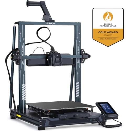 ELEGOO Neptune 3 Pro FDM 3D Printer with Auto Bed Leveling, Dual-Gear Direct Extruder, Dual Lead Screw Drive, Removable Capacitive Screen, 8.85x8.85x11in Large Printing Size