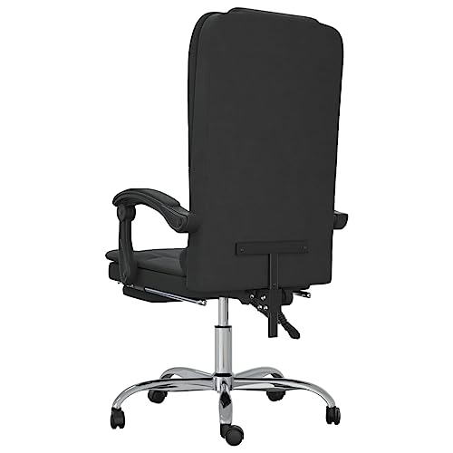 Massage Reclining Office Chair Black Velvet,Velvet Massage Reclining Office Chair with Electric Massage Function for Home and Office Convenient Design Chair, Suitable for Office