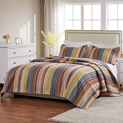 Greenland Home Katy Quilt Set, King, Natural