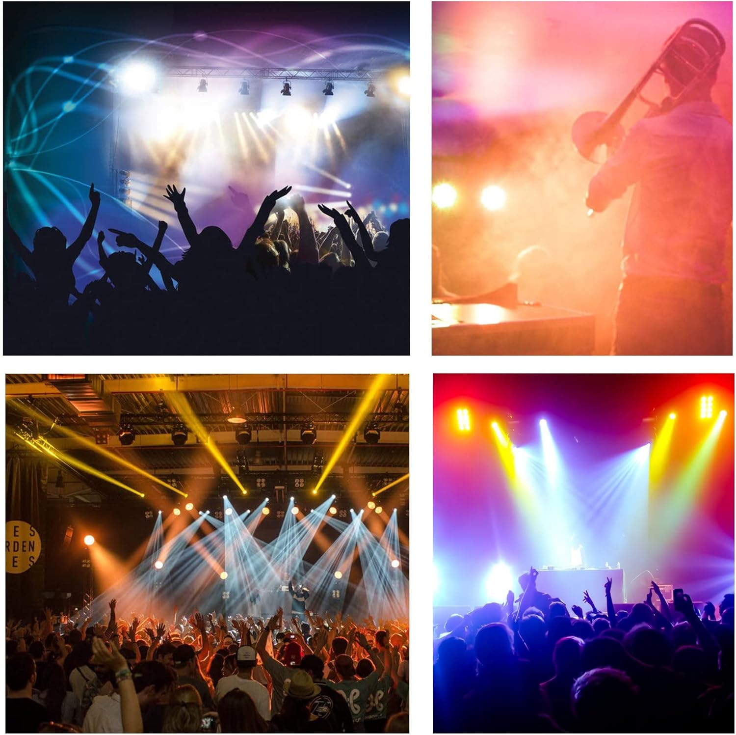CO-Z LED Stage Lights DMX, 8 pcs 18x3W RGB Par Can Lights Package with Remote Controller Sound Activated Stage Effect Lighting for Party DJ Dance Church Wedding Home Uplighting