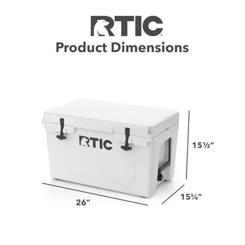RTIC 45 QT Ultra-Tough Cooler Hard Insulated Portable Ice Chest Box for Beach, Drink, Beverage, Camping, Picnic, Fishing, Boat, Barbecue