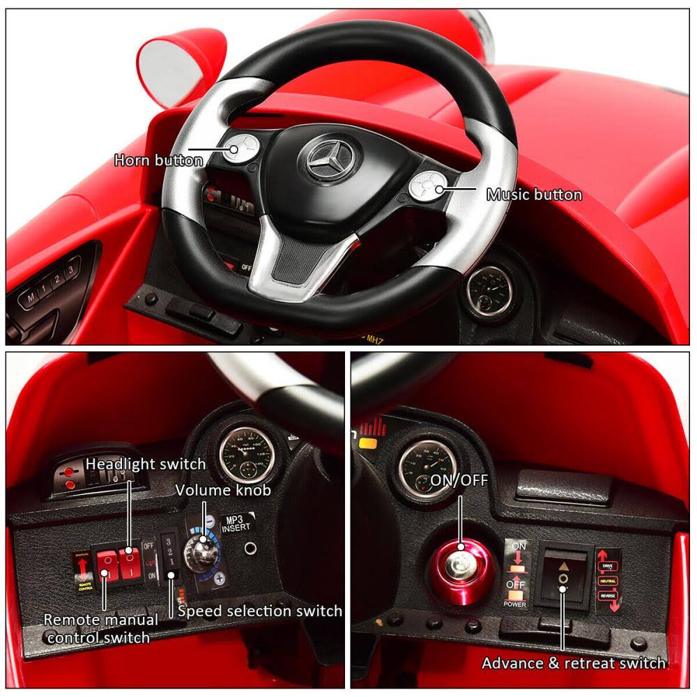 Gymax Mercedes Benz 300SL AMG Children Toddlers Ride on Car Electric Toy Red