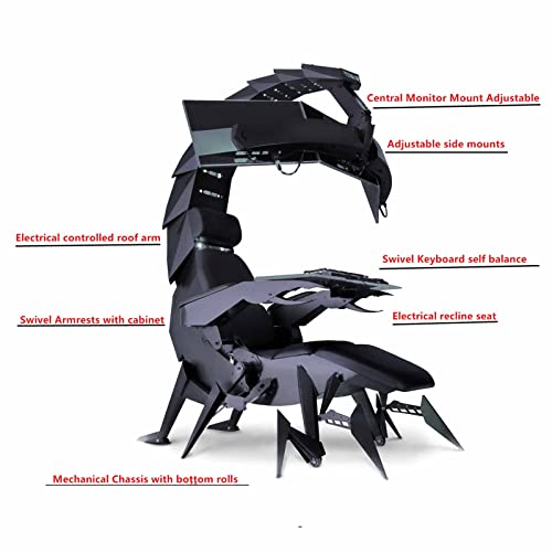 Comfortable Ergonomics Computer Chair Gaming Ergonomic Computer Cockpit Chair with Zero-Gravity Comfortable Racing Simulator Game Chair with Zero Gravity Independent Massage Gaming Chair Red ( Color :