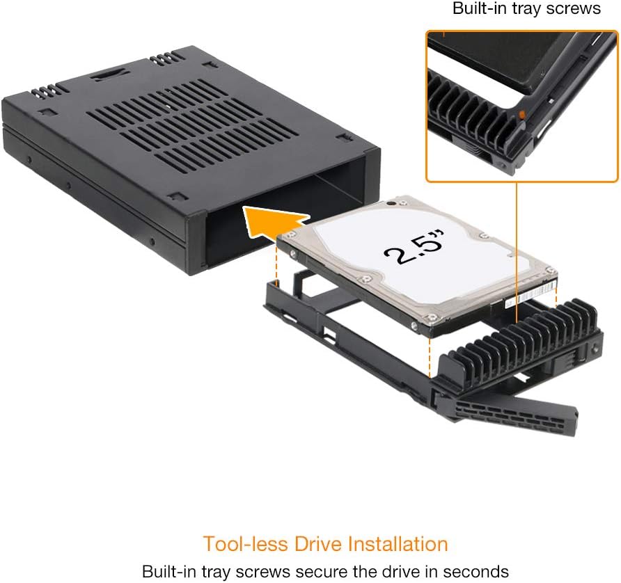 ICY DOCK 6 x 2.5” SATA HDD / SSD Hot Swap Cage for External 5.25” Bay | ExpressCage MB326SP-B