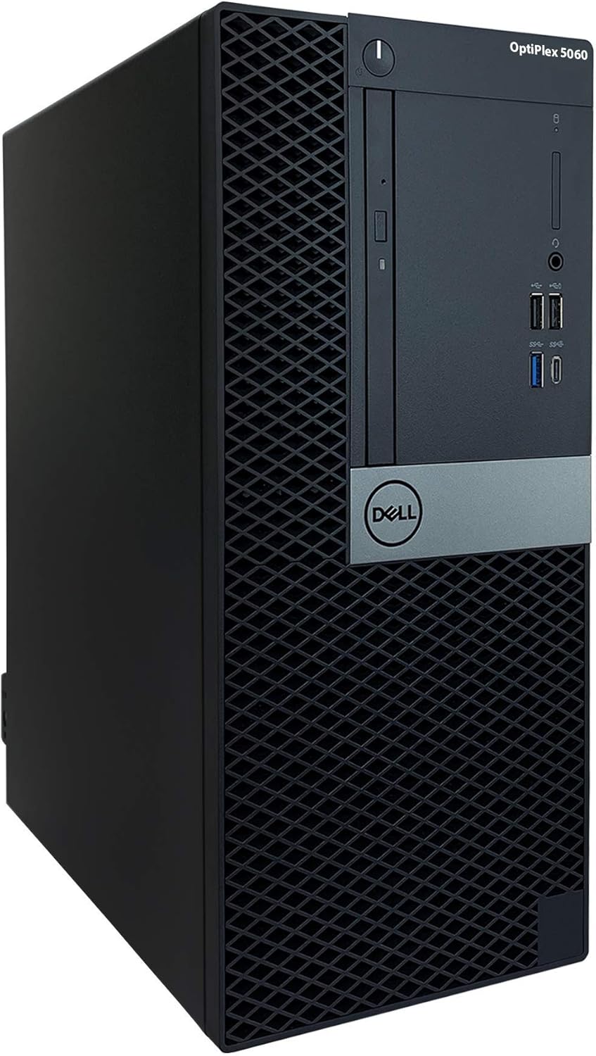 Dell Optiplex 5060 Tower Desktop - 8th Gen Intel Core i7-8700 3.20GHz (Up to 4.60GHz), 16GB DDR4 2666MHz Memory, 512GB SSD, Intel UHD Graphics 630, Windows 10 Pro (Renewed)