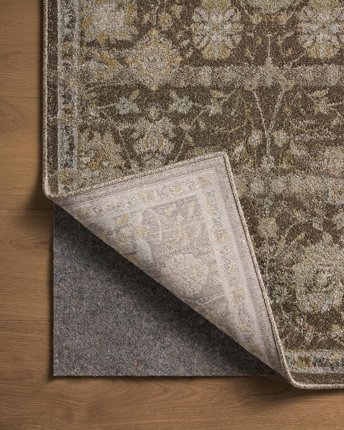 Loloi Magnolia Home by Joanna Gaines MONA Collection MOA-03 BARK/NATURAL 7'-6" x 7'-6" Round Area Rug