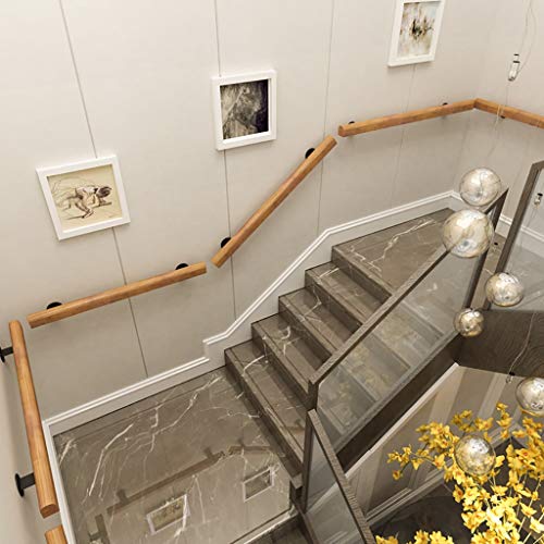 Handrail -Complete Kit(1ft-20ft). Elegant Solid Wood Stair Railings/Handrails, Villa Loft Interior Old Non-Slip Handles Family Access Hallway Fence, Pine (Size : 6ft)