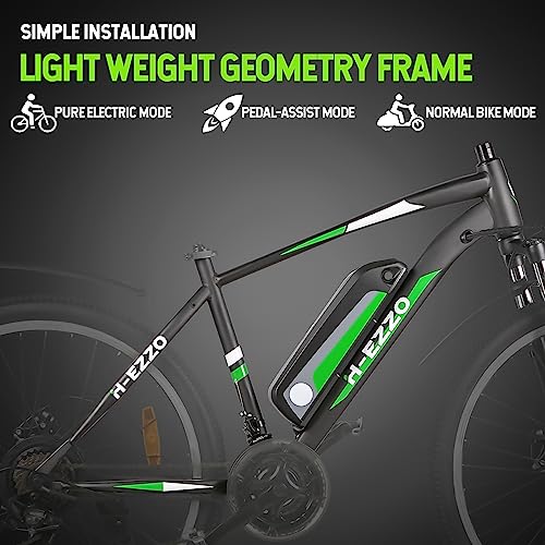 FEOFFY Electric Bike for Adults 350/750W Electric Bikes 26" Electric Mountain Bike Shimano 21 Speed Gears Electric Bicycle 36V 10.4Ah/48V 10.4Ah Removable Battery,Free Lock