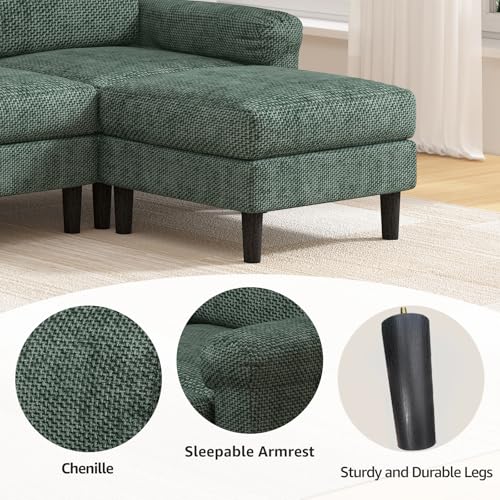 Cpintltr Convertible U Shaped Sectional Sofa L Shaped Modular Sofa with Sleepable Armrests 6 Seats Oversize Sofa Couch for Living Room, Grey