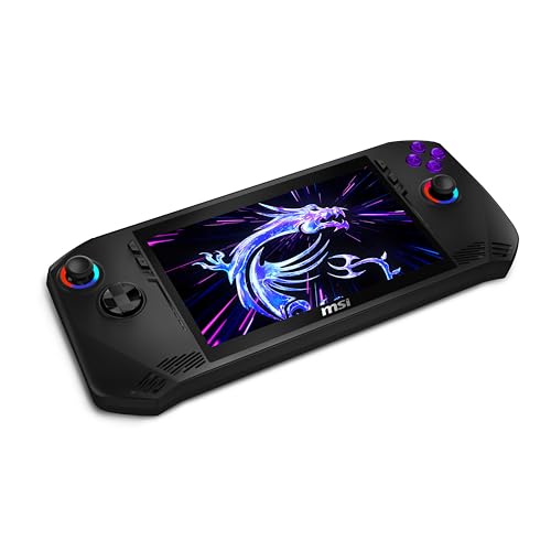 MSI Claw PC Gaming Handheld: Intel Ultra 7-155H, 7" FHD 120Hz Display, 16GB LPDDR5, 512GB NVMe SSD, MicroSD Card Reader, Thunderbolt 4, Win 11 Home: Black A1M-051US