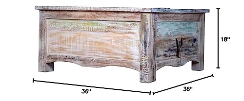 Whitewashed Trunk Coffee Table | Maadze