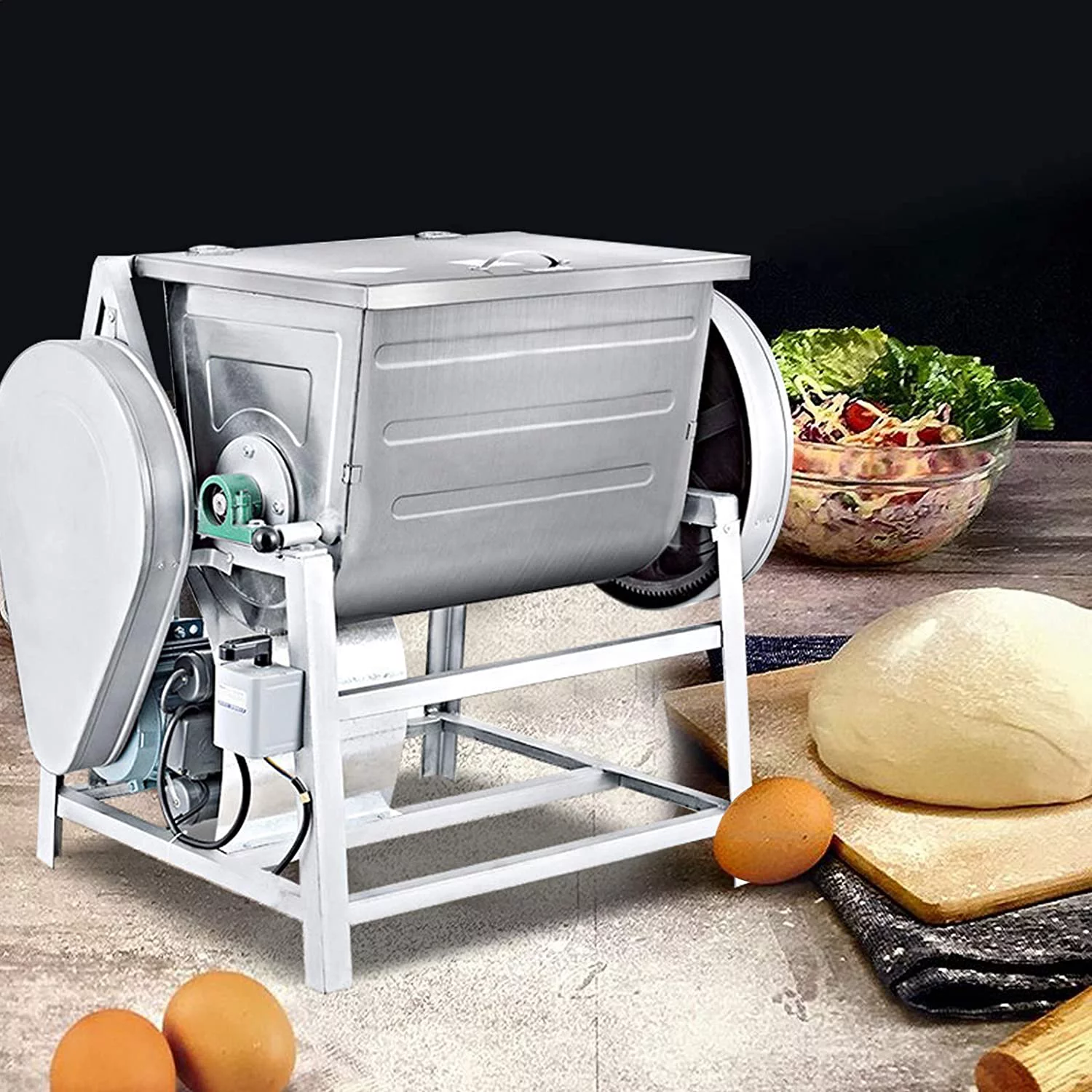 DENEST Electric Dough Mixer Commercial Stand Mixer Belt Drive Heavy Duty 110V