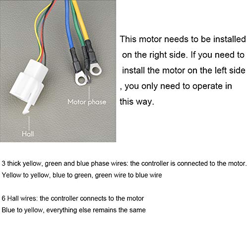 Electric DC Motor 72V 3000W Motor Kit with 48V-72V Brushless Controller and Half Twist Throttle for Go-Carts Programmable Brushless Controller with Temperature Sensing Functio (72V 3000W)