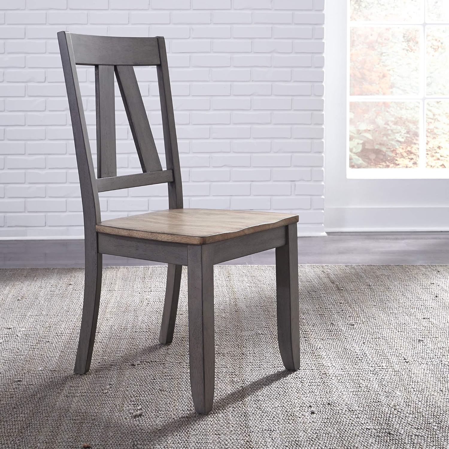 Liberty Furniture Industries Lindsey Farm 7 Piece Trestle Table Set, W38 x D78 x H30, Gray
