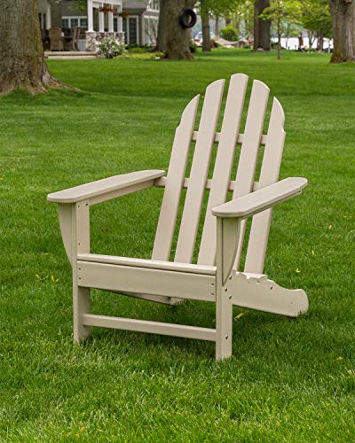 POLYWOOD AD4030AR Classic Outdoor Adirondack Chair, Polyethylene, Aruba & SBT18AR South Beach 18" Outdoor Side Table, Aruba