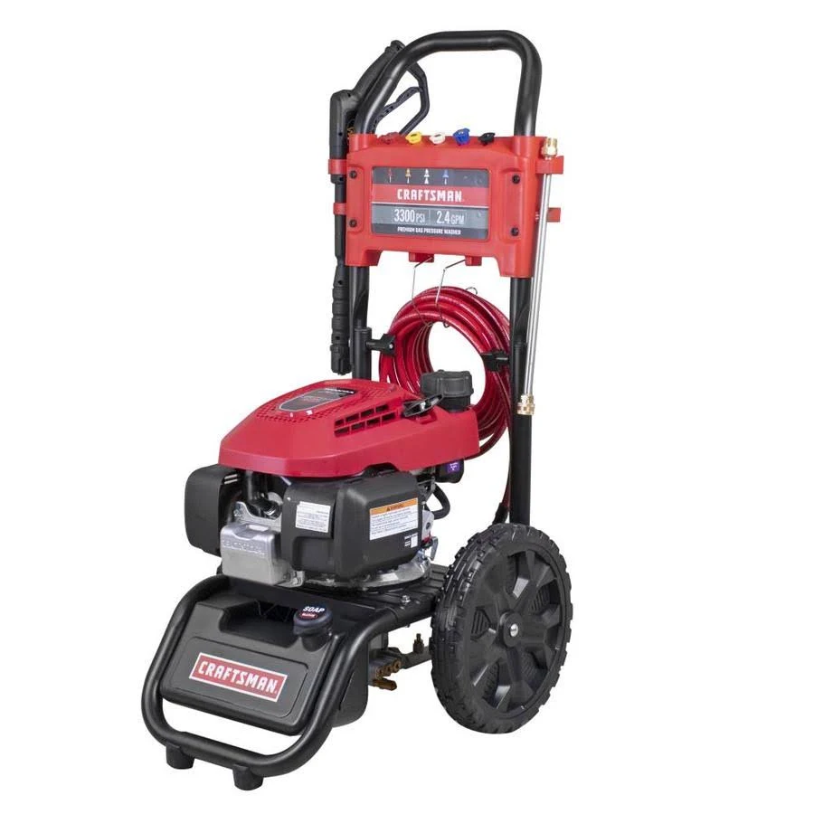 Craftsman 3300-PSI 2.4-GPM Cold Water GAS Pressure Washer with Honda Engine Carb in Black | 61113