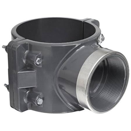 Spears 867-530SR 6x3 PVC Clamp Saddle SRFPT EPDM ZNC Bolt | Blackhawk Supply