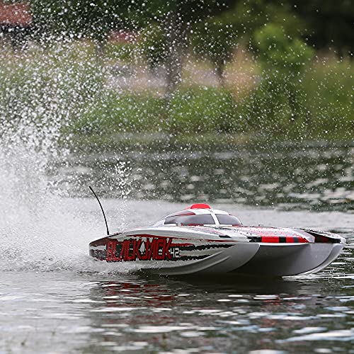 Pro Boat RC Blackjack 42" 8S Brushless Catamaran RTRBattery and Charger Not Included White/Red PRB08043T2