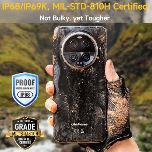 Ulefone Armor 23 Ultra 5G Rugged Smartphone Unlocked,Dimensity 8020 24GB+512GB Android 13 Cell Phone, 50MP+50MP Camera, 6.78" FHD+,5280mAh 120W Charging, Satelite Supported Rugged Phone…