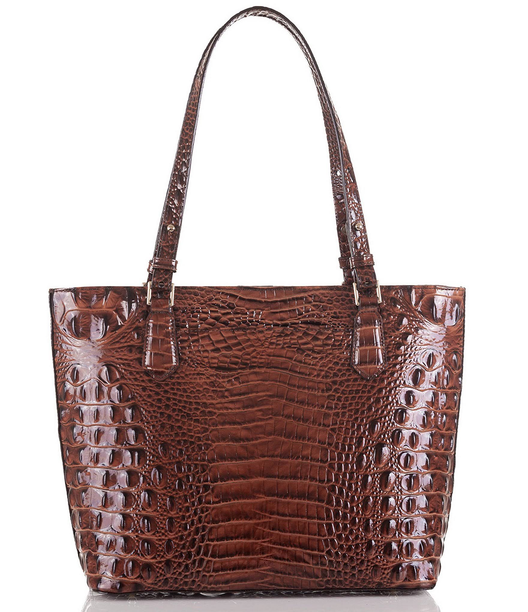 Brahmin Medium Misha Melbourne Embossed - Pecan/Gold