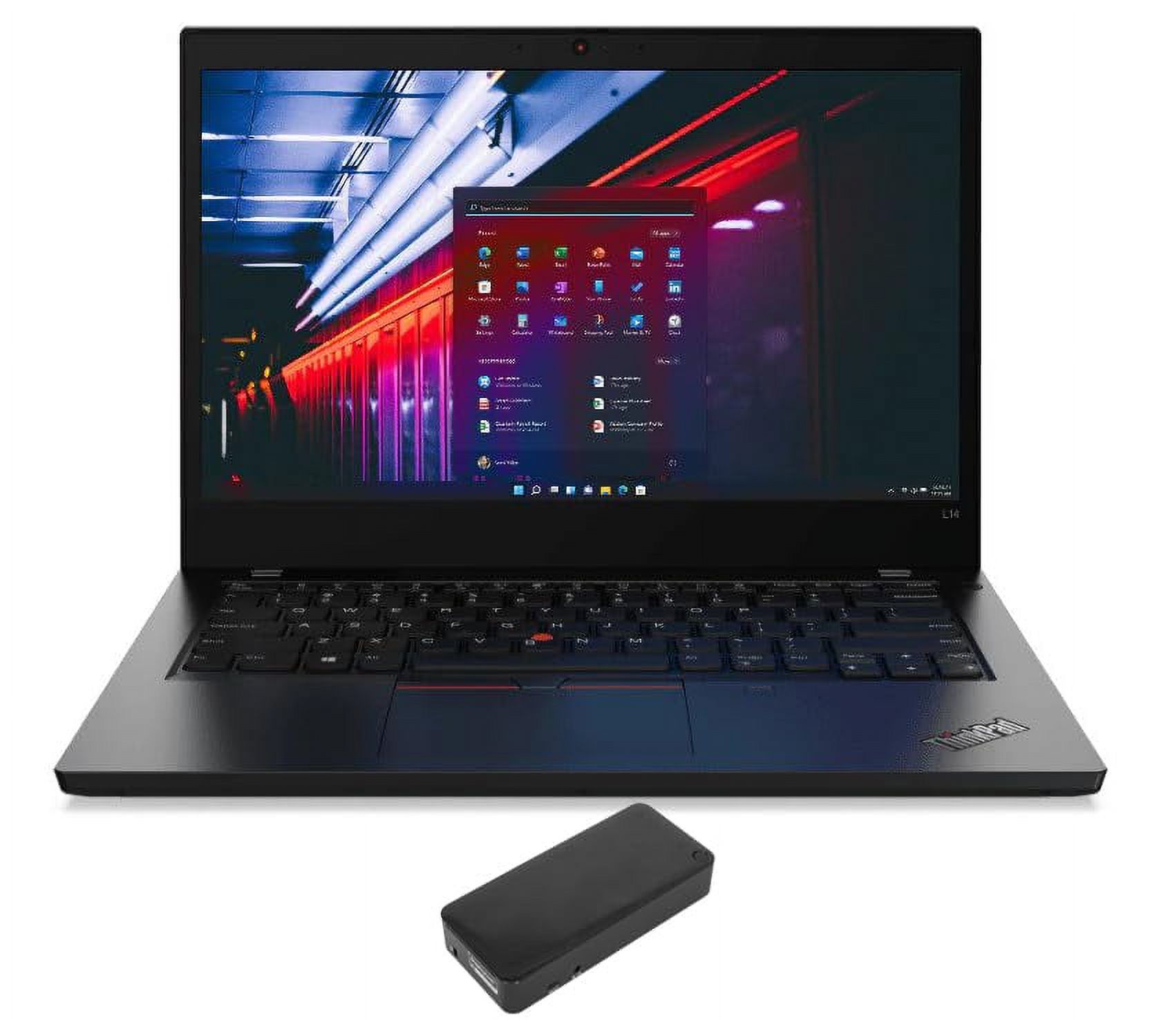 Lenovo ThinkPad L14 Gen 2 20X6S Home & Business Laptop (AMD Ryzen 5 Pro 5650U 6-Core, 32GB RAM, 512GB PCIe SSD, AMD Radeon, 14.0" 60Hz Full HD (1920x1080), Fingerprint, Win 10 Pro) with USB-C Dock