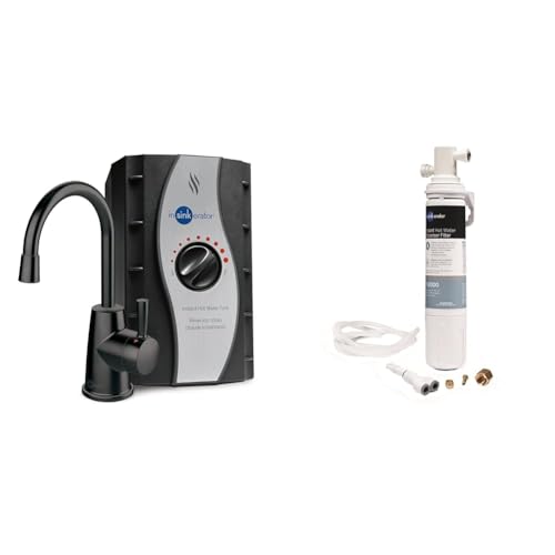 InSinkErator HOT250 Instant Hot Water Dispenser System, Single-Handle Faucet in Satin Nickel with 2/3-Gallon Stainless Steel Tank, H250SN-SS